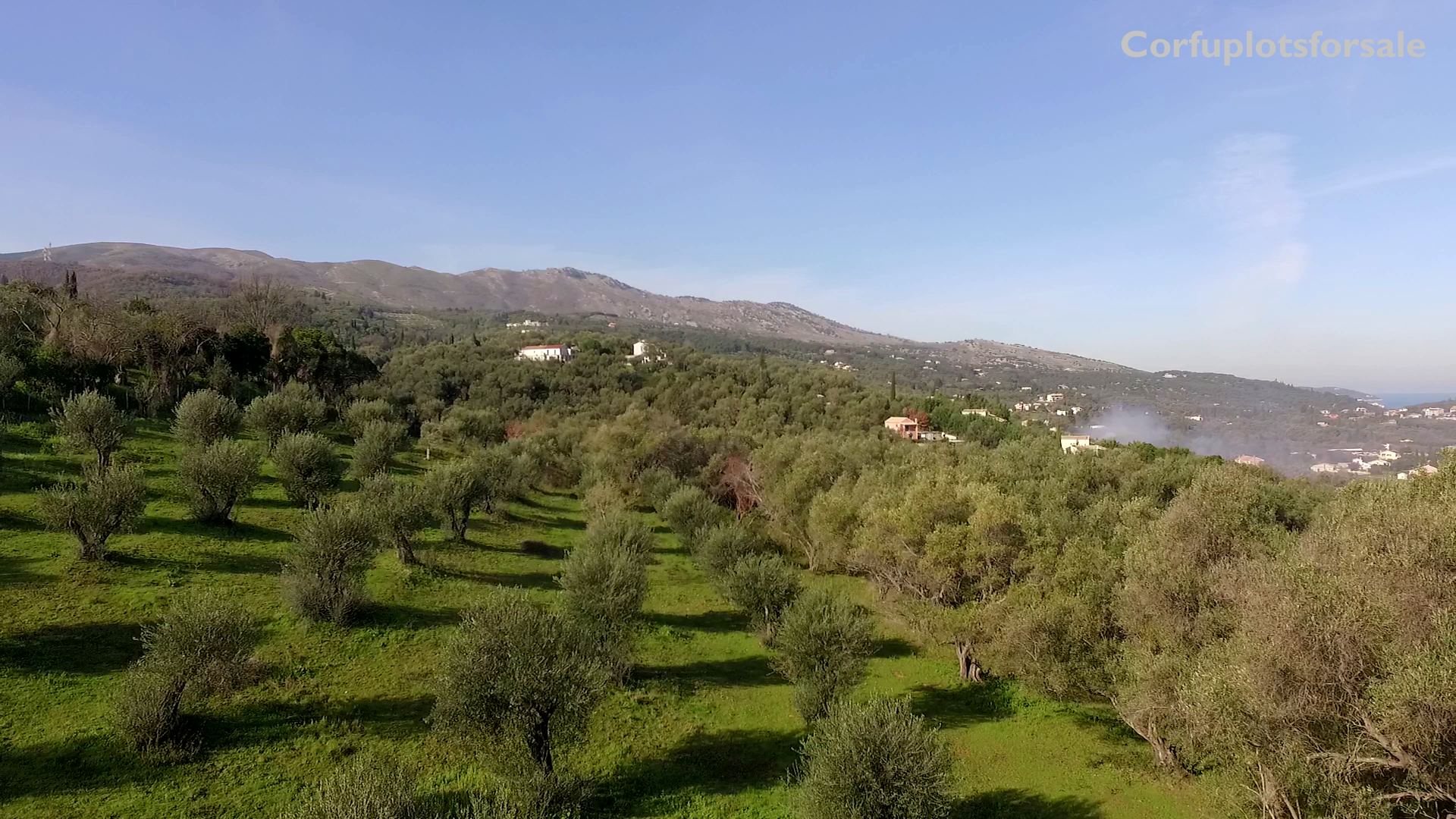 View to Avlaki and Erimitis piece of land for sale close to the beach